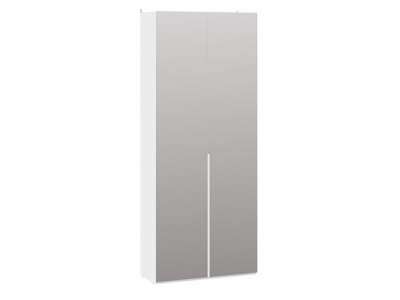 Шкаф для одежды Порто 366 с 2 зеркальными дверями (Белый Жемчуг)
